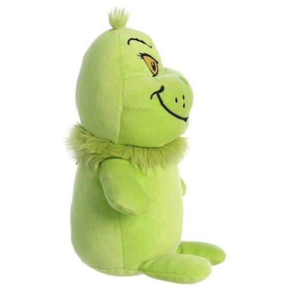 Aurora Dr. Seuss Squishy The Grinch 11" Plush Green Christmas Stealing Grumpy - Picture 3 of 4